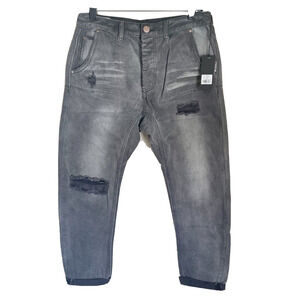 MAN X ONE TEASPOON Mr. Golds Phantome Jeans 30R Dark Wash Ridgid Low Cotton